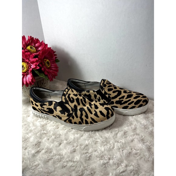 Sam Edelman Leather Edna Leopard Print Slip-on Sneakers 7.5 - Picture 4 of 7